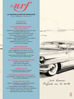 cover image of La Nouvelle Revue Française N° 653